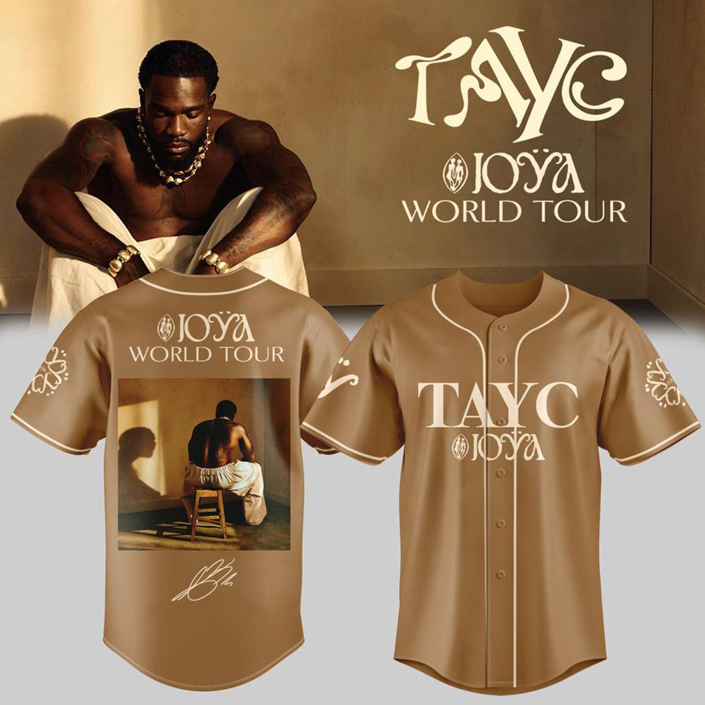 Tayc Merch JOYA TOUR Signature 2026 Baseball Jersey Gifts For Music Fans