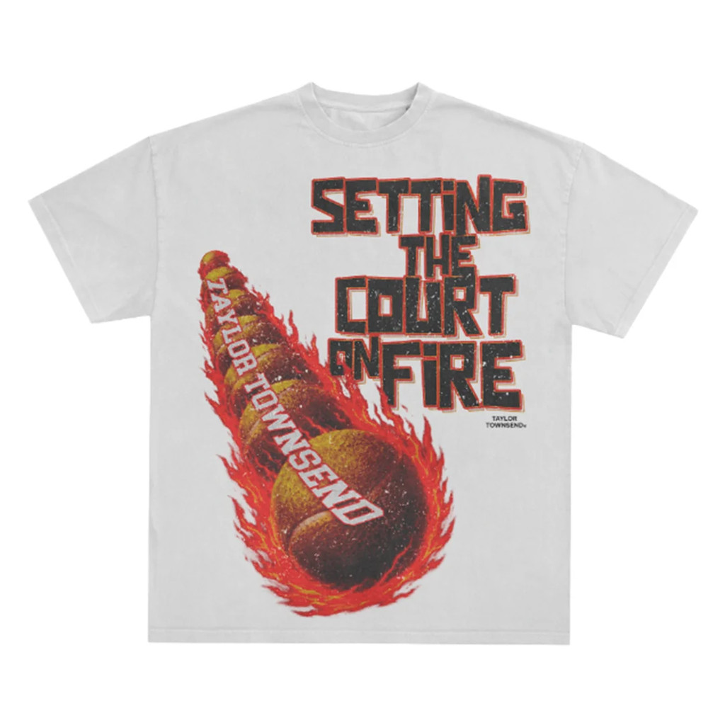 Taylor Townsend Merch 2026 Setting The Court On Fire T-Shirt Gift Ideas For Tennis Fans