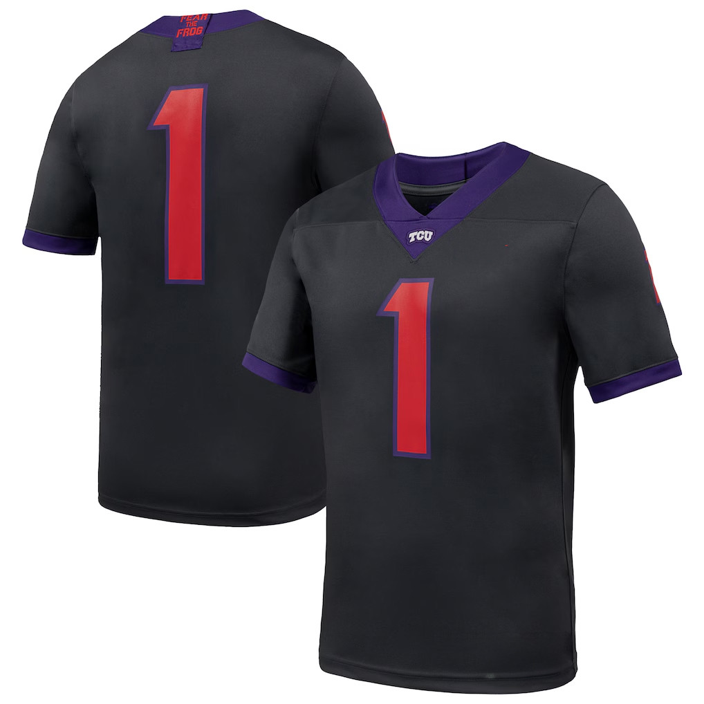TCU Horned Frogs Merch #1 TCU Horned Frogs Alternate Game Football Jersey 2026 Fan Apparel