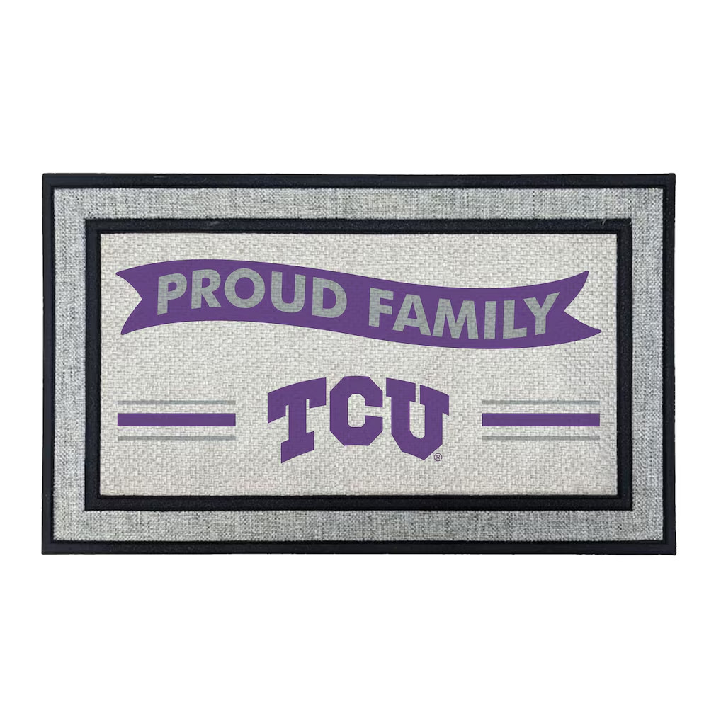 TCU Horned Frogs Merch 2026 Proud Family TCU Doormat Welcome Mat Decor Housewarming Gifts