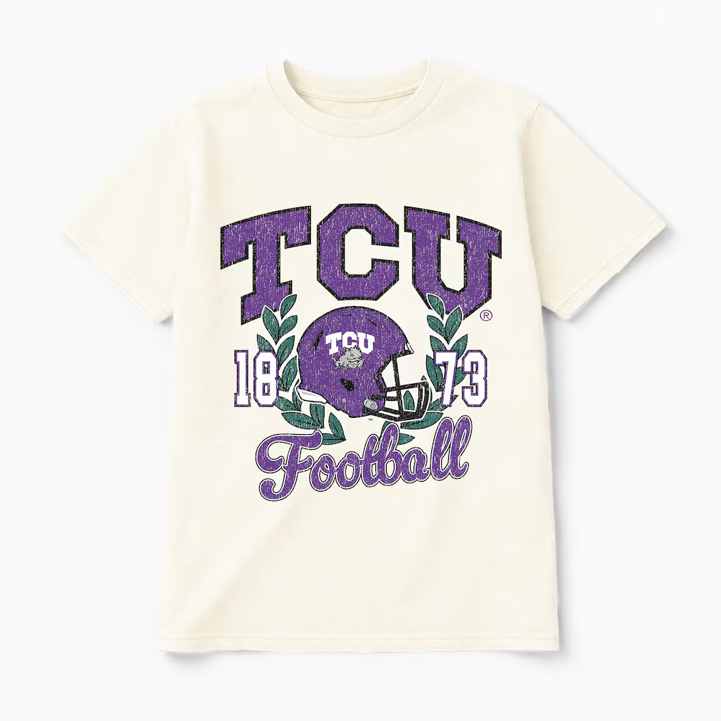 TCU Horned Frogs Merch 2026 TCU Football Gameday Couture Raised On Victory T-Shirt Fan Gear