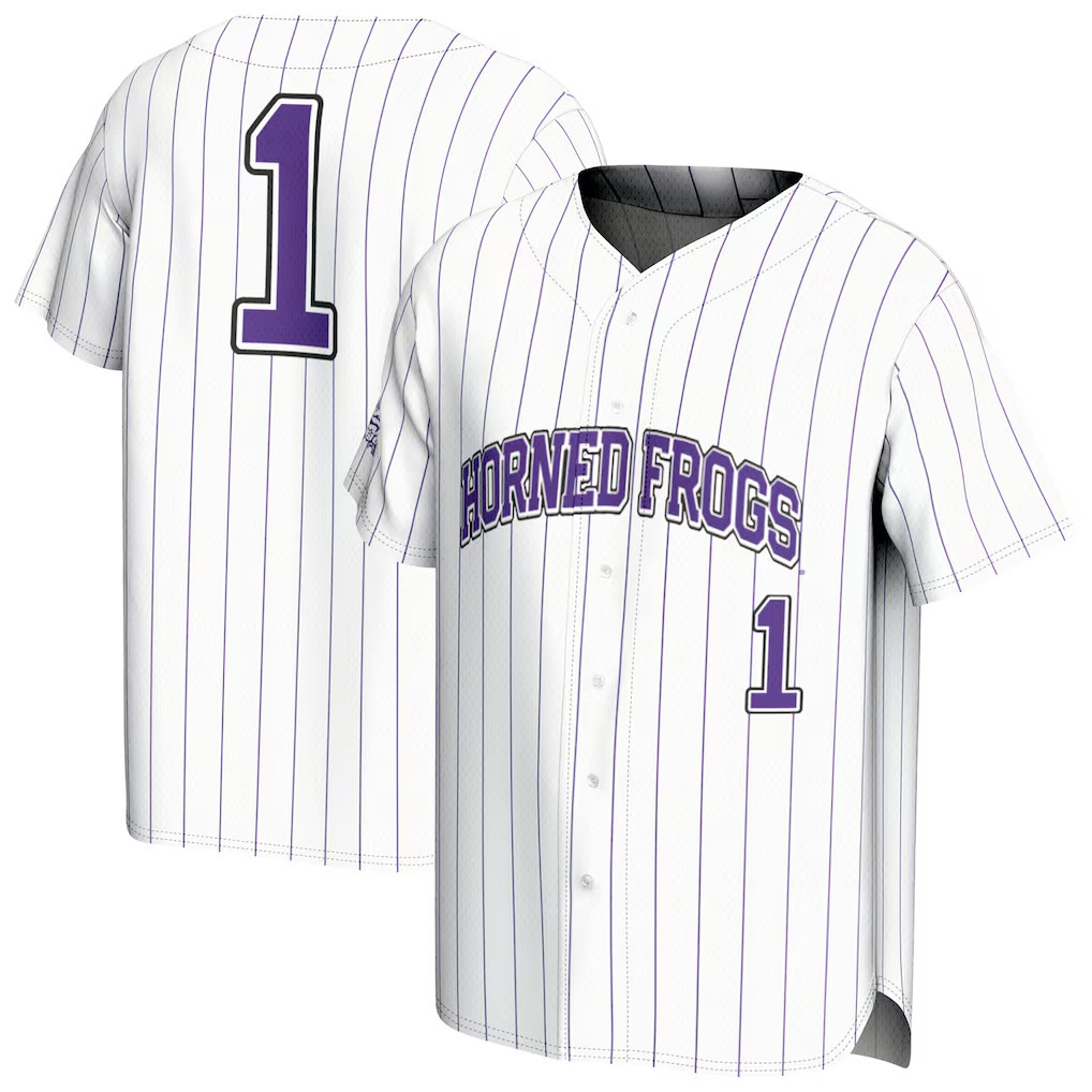 TCU Horned Frogs Merch 2026 TCU Horned Frogs GameDay Greats Collegiate Baseball Fashion Jersey