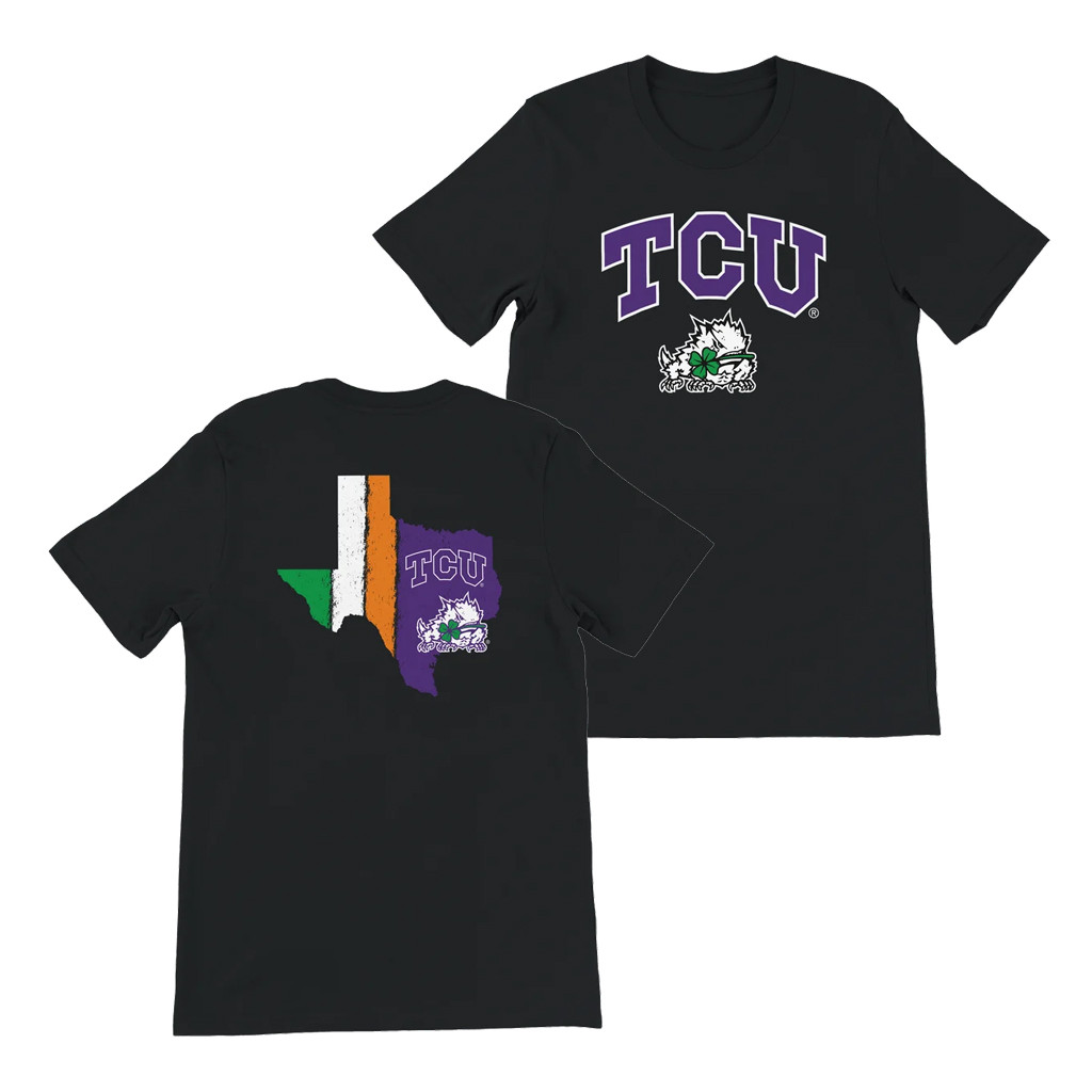 TCU Horned Frogs Merch 2026 TCU Team Black T-Shirt Unique Football Gifts For Him