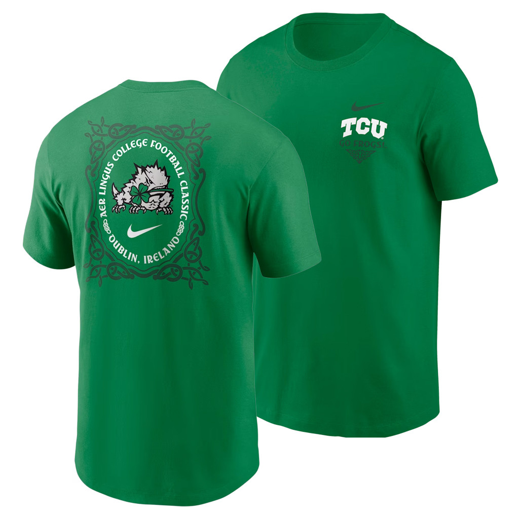 TCU Horned Frogs Merch Texas Christian University 2026 Aer Lingus College Football Classic T-Shirt