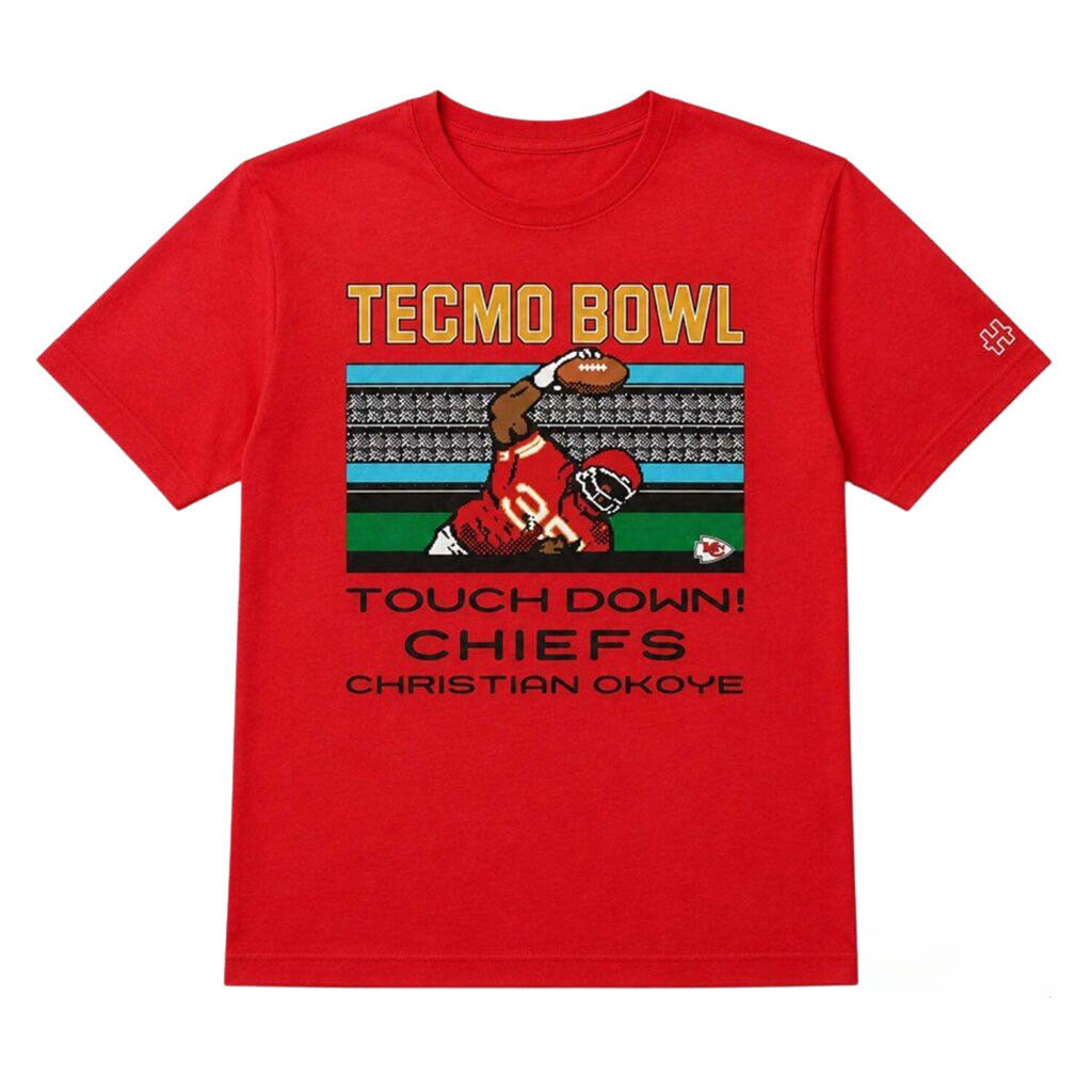Tecmo Bown Chiefs Christian Okoye Shirt Kansas City Chiefs Merch Football Fan Gift Ideas Tecmo Bown Chiefs Christian Okoye Shirt Kansas City Chiefs Merch Football Fan Gift Ideas