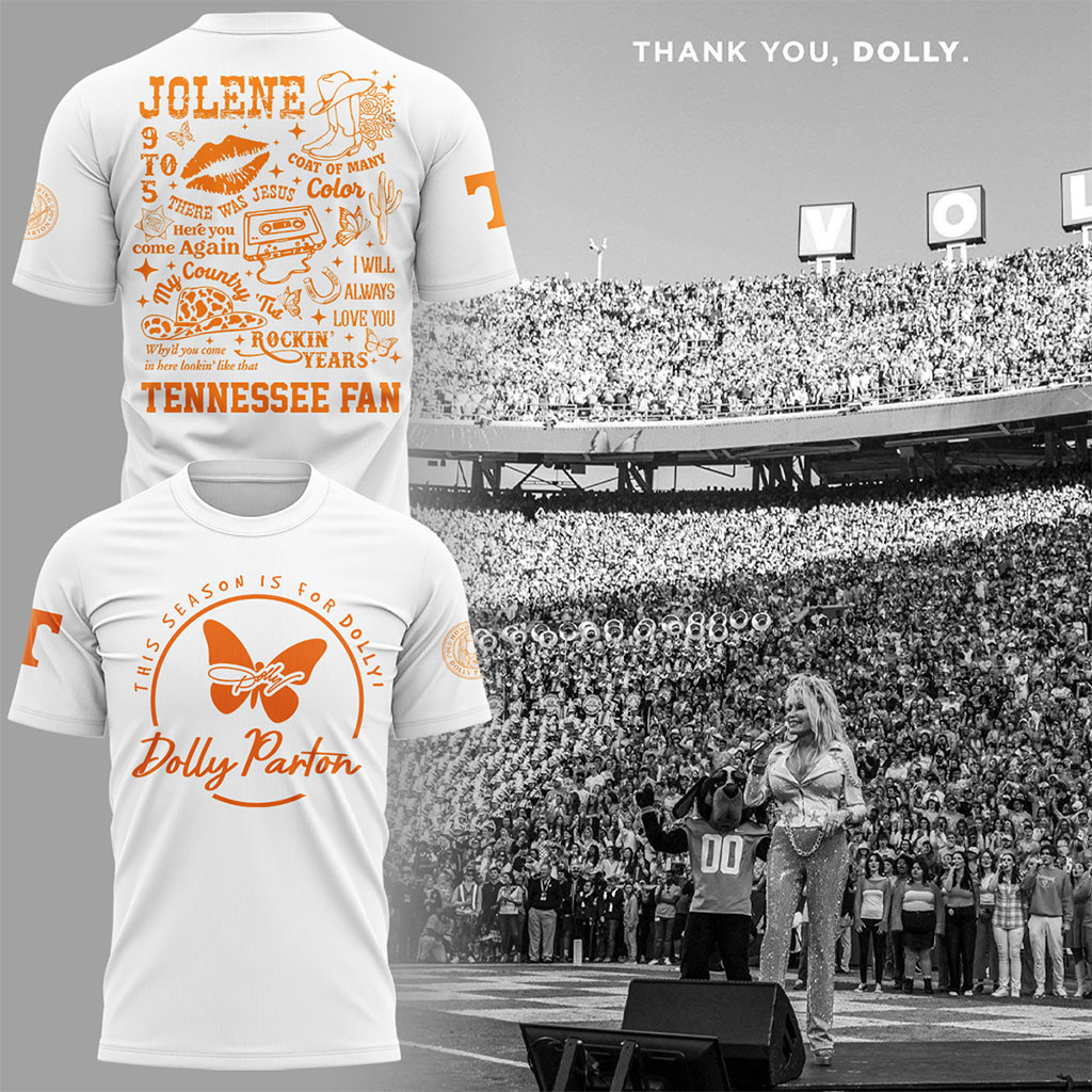 Tennessee This Season Is For Dolly T-Shirt White Tribute To Dolly Parton Gift Ideas