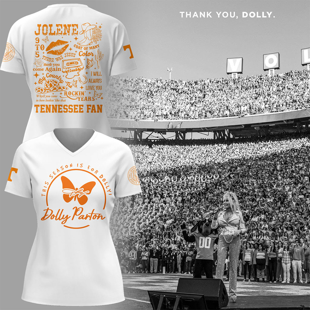 Tennessee This Season Is For Dolly V-Neck Shirt Dolly Parton Memorial Gift For Her