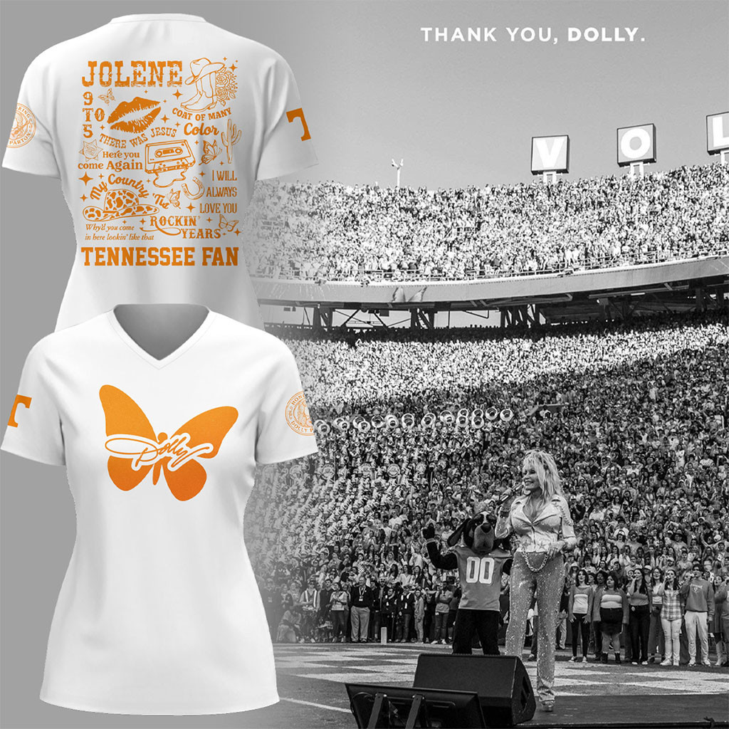 Tennessee This Season Is For Dolly V-Neck Shirt White Tribute To Dolly Parton Merch Women's