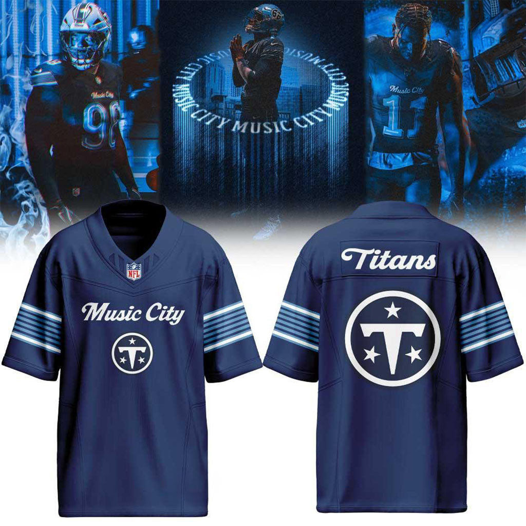 Tennessee Titans 2026 Rivalries Made in the Music City Football Jersey Titans Merch Fan Gear