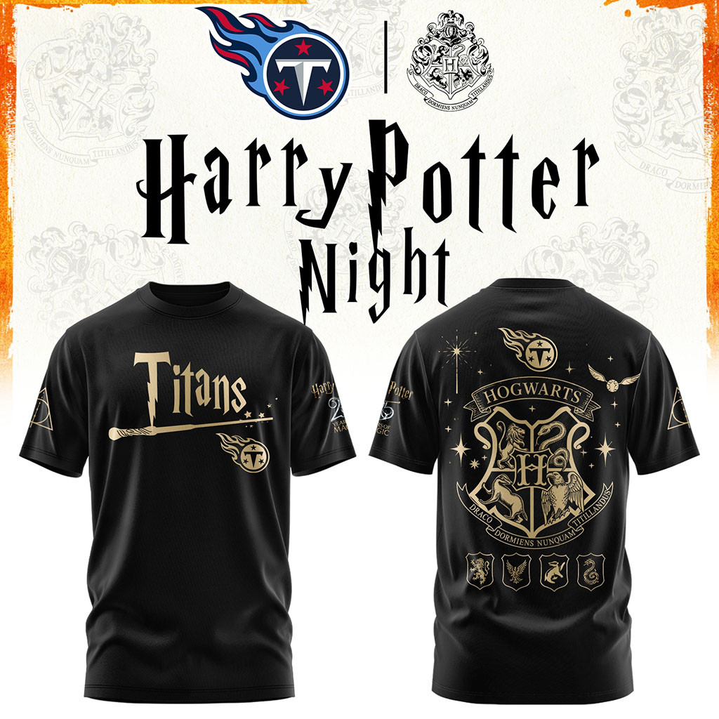 Tennessee Titans Football Harry Potter 25th Anniversary T-Shirt 2026 Titans Merch Gift For Fan Tennessee Titans Football Harry Potter 25th Anniversary T-Shirt 2026 Titans Merch Gift For Fan