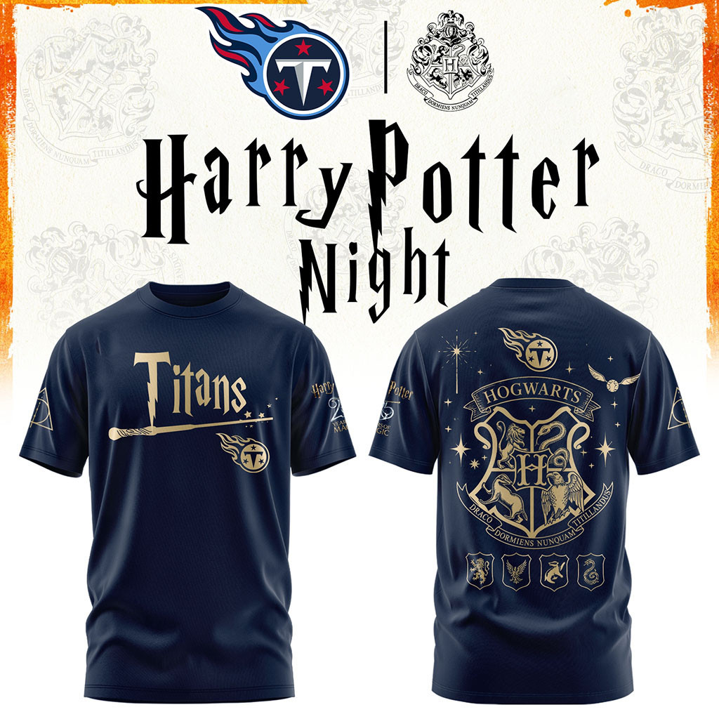 Tennessee Titans Football Harry Potter 25th Anniversary T-Shirt Game Day Gift For Titans Fans