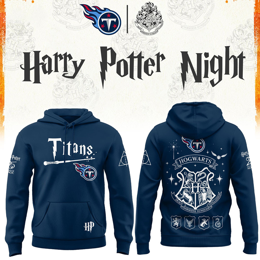 Tennessee Titans Harry Potter 25th Anniversary Hoodie Titans Merch Present For Football Fans