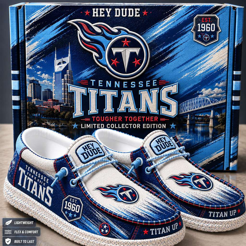 Tennessee Titans Merch Est 1960 Titan Up Slip-On Loafers Best Gift For Football Lovers Tennessee Titans Merch Est 1960 Titan Up Slip-On Loafers Best Gift For Football Lovers