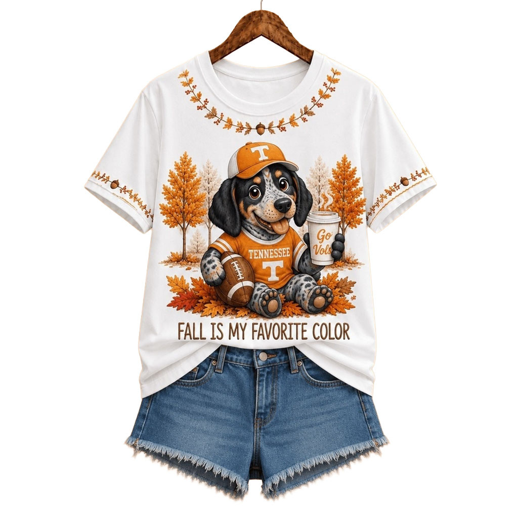 Tennessee Volunteers Fall Is My Favorite Color T-Shirt Volunteers Merch American Football Gifts