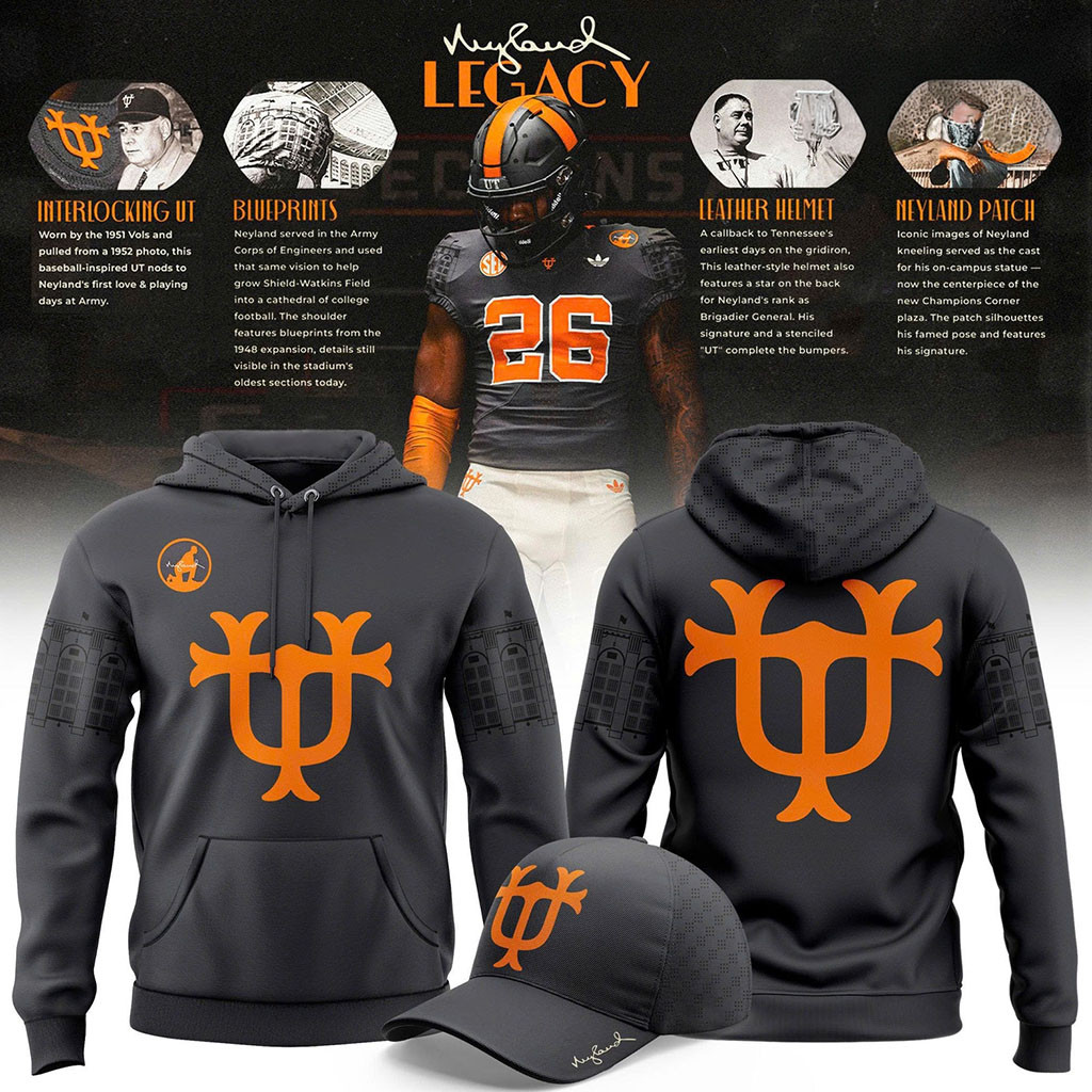 Tennessee Volunteers Legacy Football Hoodie Volunteers Merch Good Football Gifts