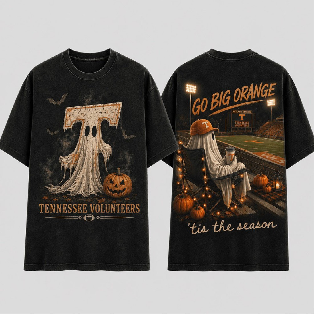 Tennessee Volunteers Merch Halloween Ghost T-Shirt Tis The Season Shirt Football Fan Gifts