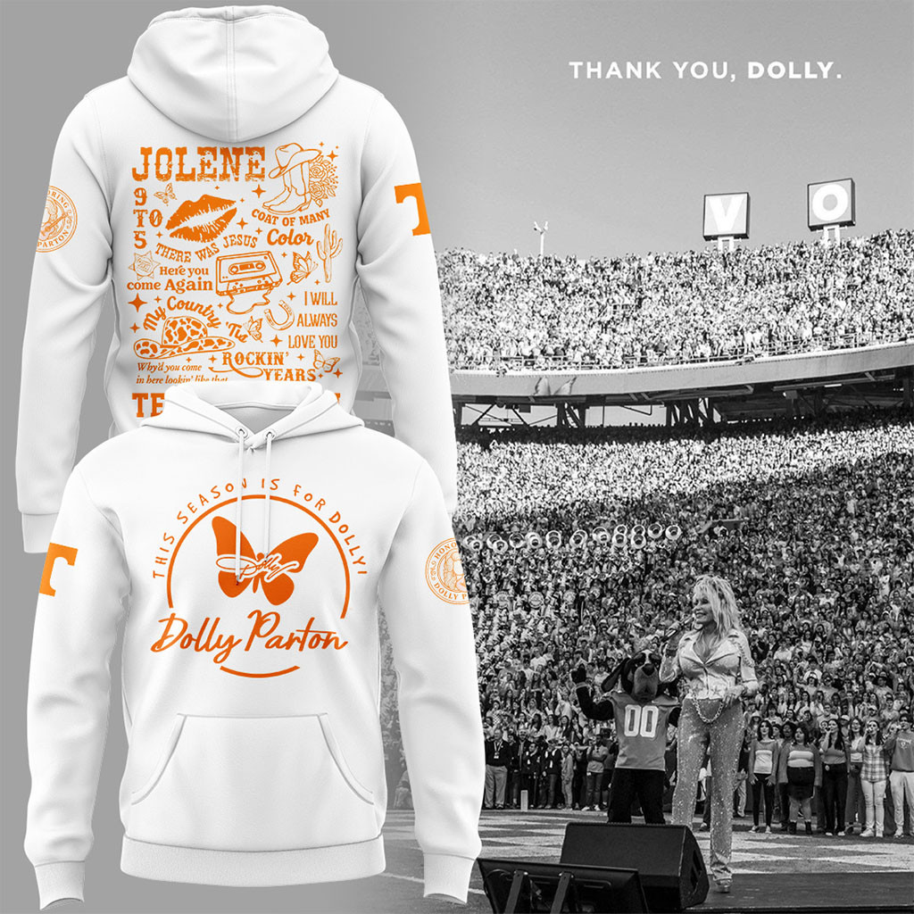 Tennessee X Dolly Parton Merch This Season Is For Dolly Hoodie White Memorial Gift For Fans