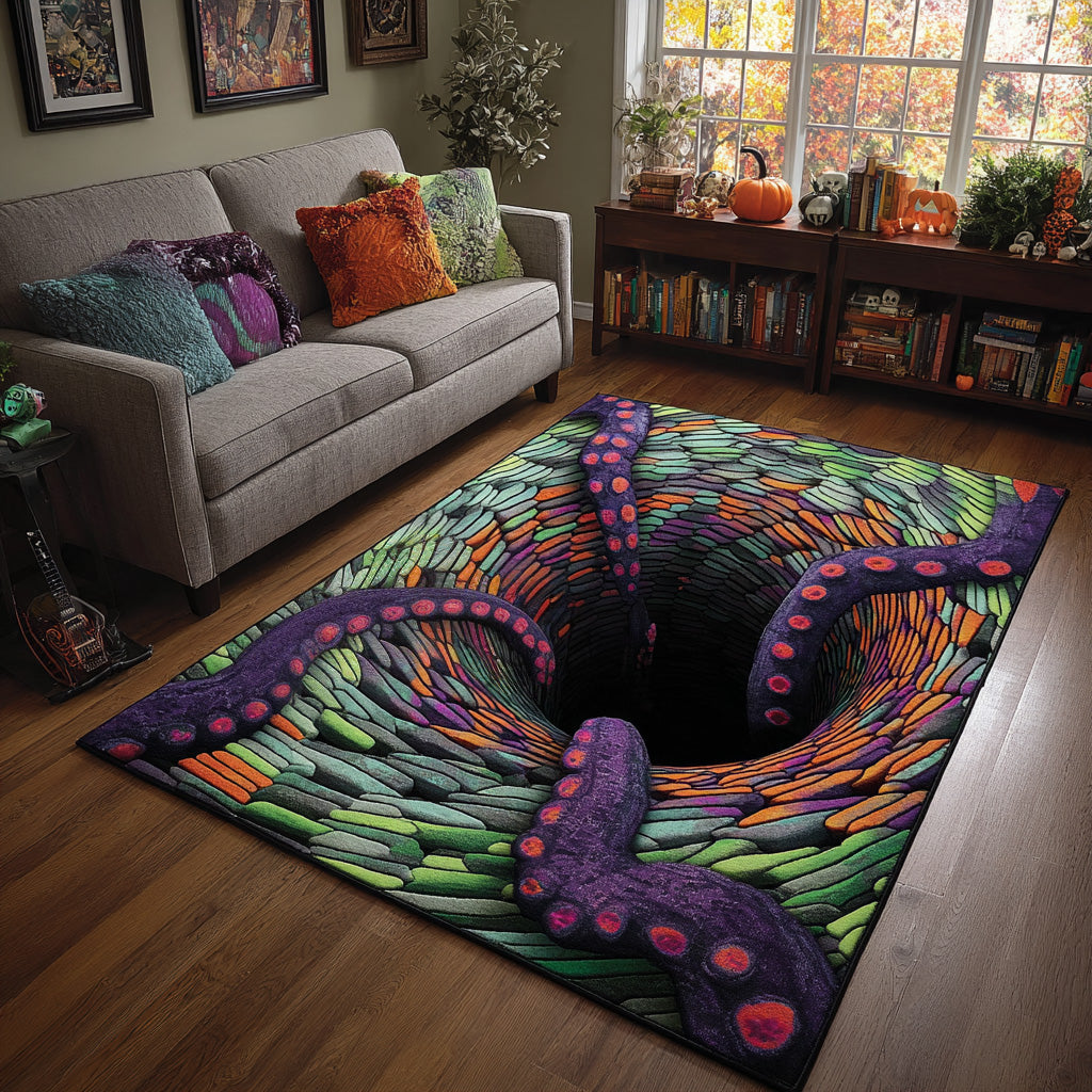 Tentacle Abyss Area Rug Halloween Living Room Ideas Spooky Gifts For Her