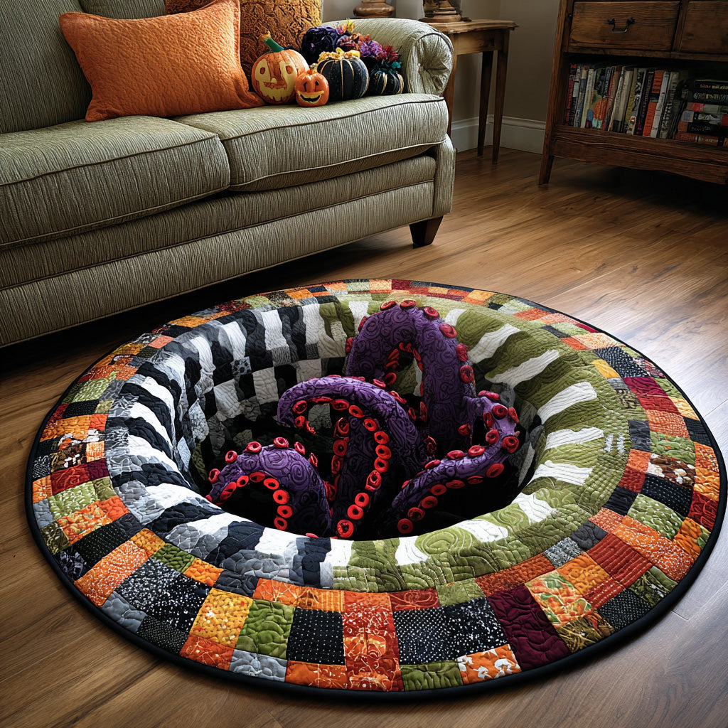 Tentacle Hollow Quilted Round Mat Horror Decor For Home Best New Home Gifts Tentacle Hollow Quilted Round Mat Horror Decor For Home Best New Home Gifts