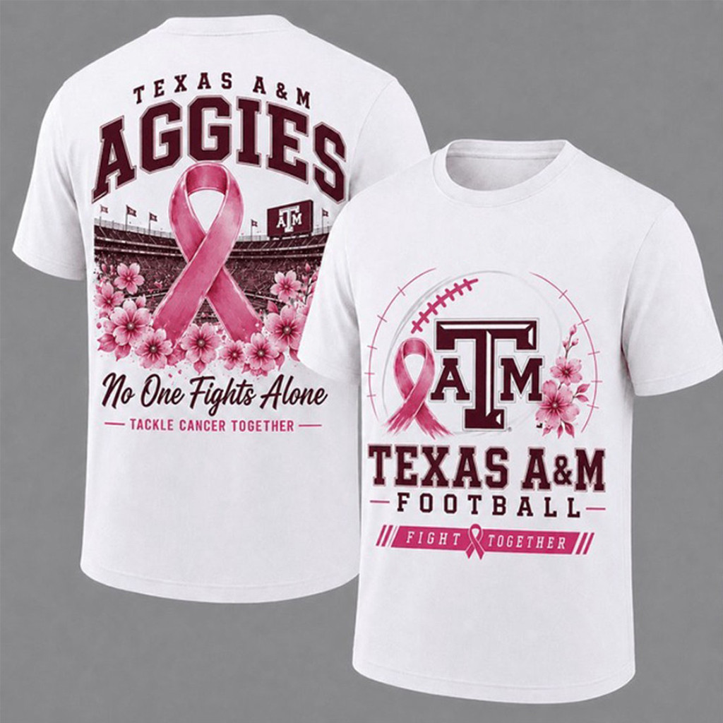 Texas A&M Aggies Breast Cancer Awareness T-Shirt Texas A&M Football Merch Gift For Game Day