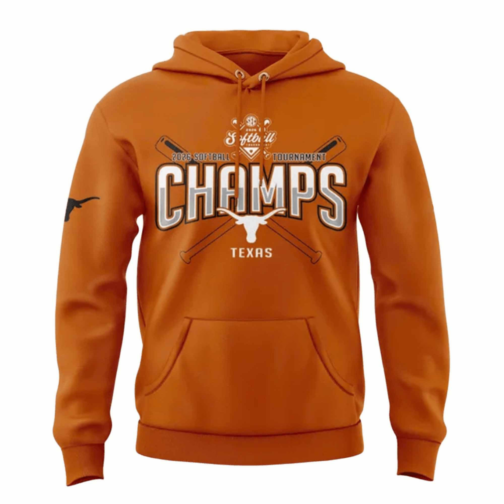 Texas Longhorns 2026 Softball Tournament Champs Hoodie