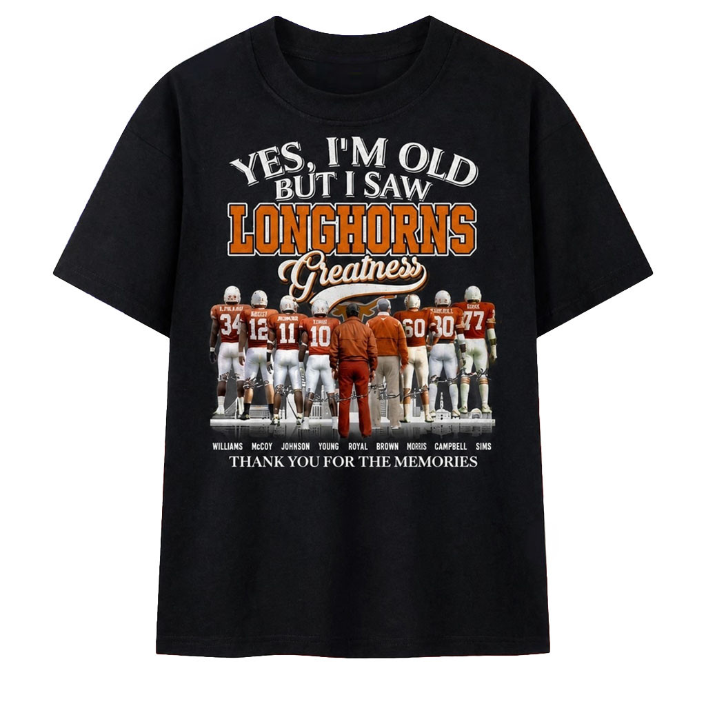 Texas Longhorns Football Greatness Legends Signatures Vintage T-Shirt Texas Longhorns Merch