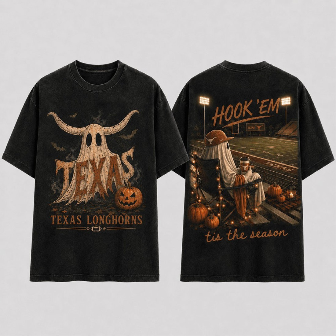 Texas Longhorns Halloween Ghost T-Shirt Tis The Season Shirt Texas Longhorns Merch Fan Gifts