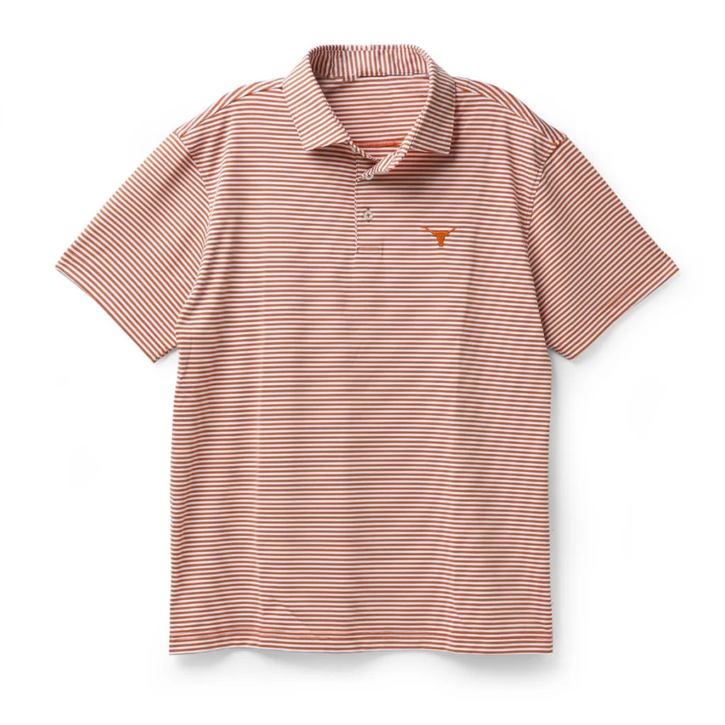 Texas Longhorns Merch 2026 Rhoback Texas Longhorns Birdie Stripe Polo Shirt Gift For Brothers