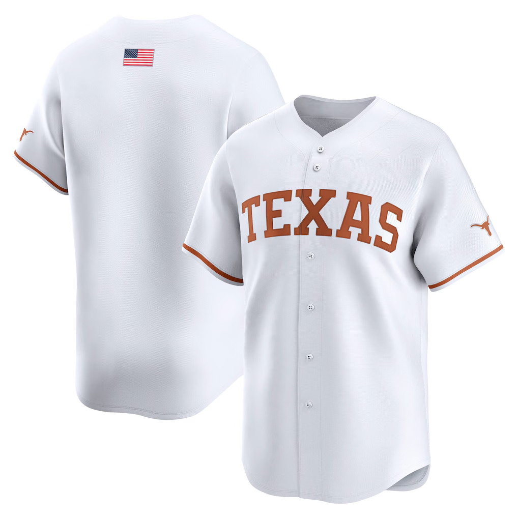 Texas Longhorns Merch 2026 Texas Longhorns Baseball Jersey White Best Gift For Game Day