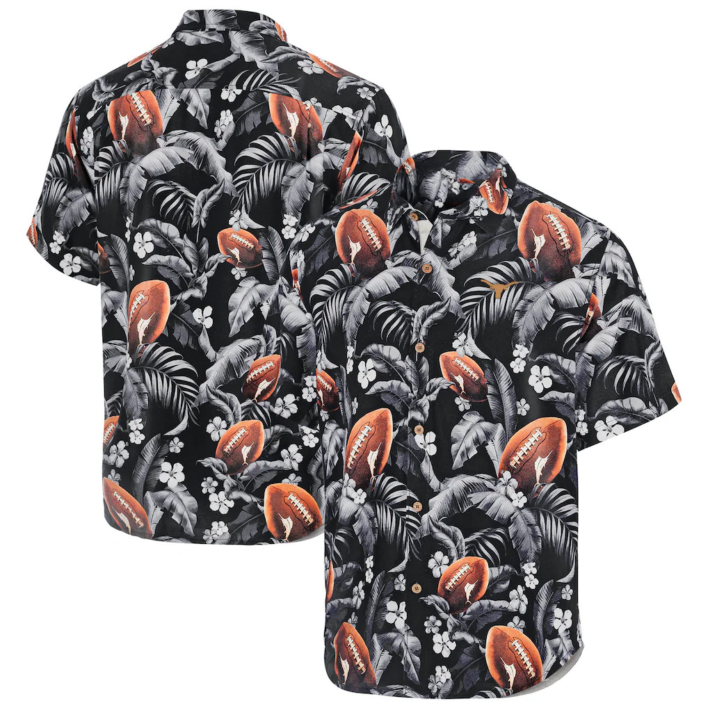 Texas Longhorns Merch 2026 Texas Longhorns Tommy Bahama First Down Blooms Hawaiian Shirt Gifts
