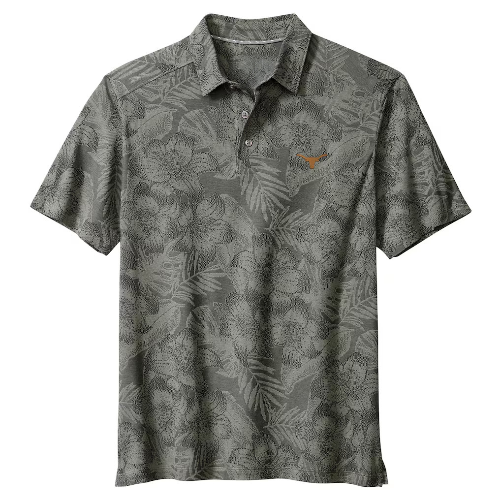 Texas Longhorns Merch 2026 Texas Longhorns Tommy Bahama Palm Fresco Hibiscus Polo Shirt Gifts