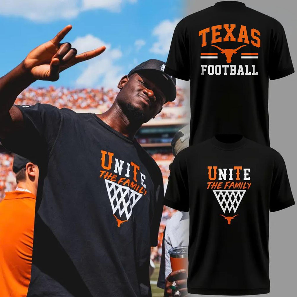 Texas Longhorns Unite The Family T-Shirt Texas Longhorns Merch Gifts For Football Fan