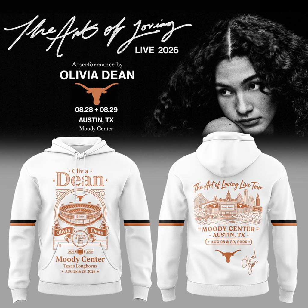 Texas Longhorns X Olivia Dean Merch The Art Of Loving Live Tour 2026 Hoodie Gift For Music Fans