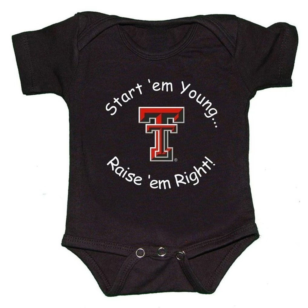 Texas Tech Merch 2026 Red Raiders Little King Newborn And Infant Start Em Young Bodysuit Texas Tech Merch 2026 Red Raiders Little King Newborn And Infant Start Em Young Bodysuit