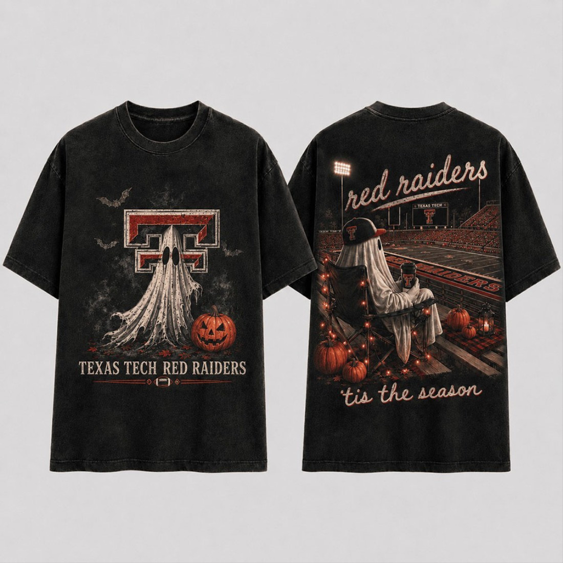 Texas Tech Red Raiders Halloween Ghost T-Shirt Tis The Season Shirt Red Raiders Merch Fan Gifts