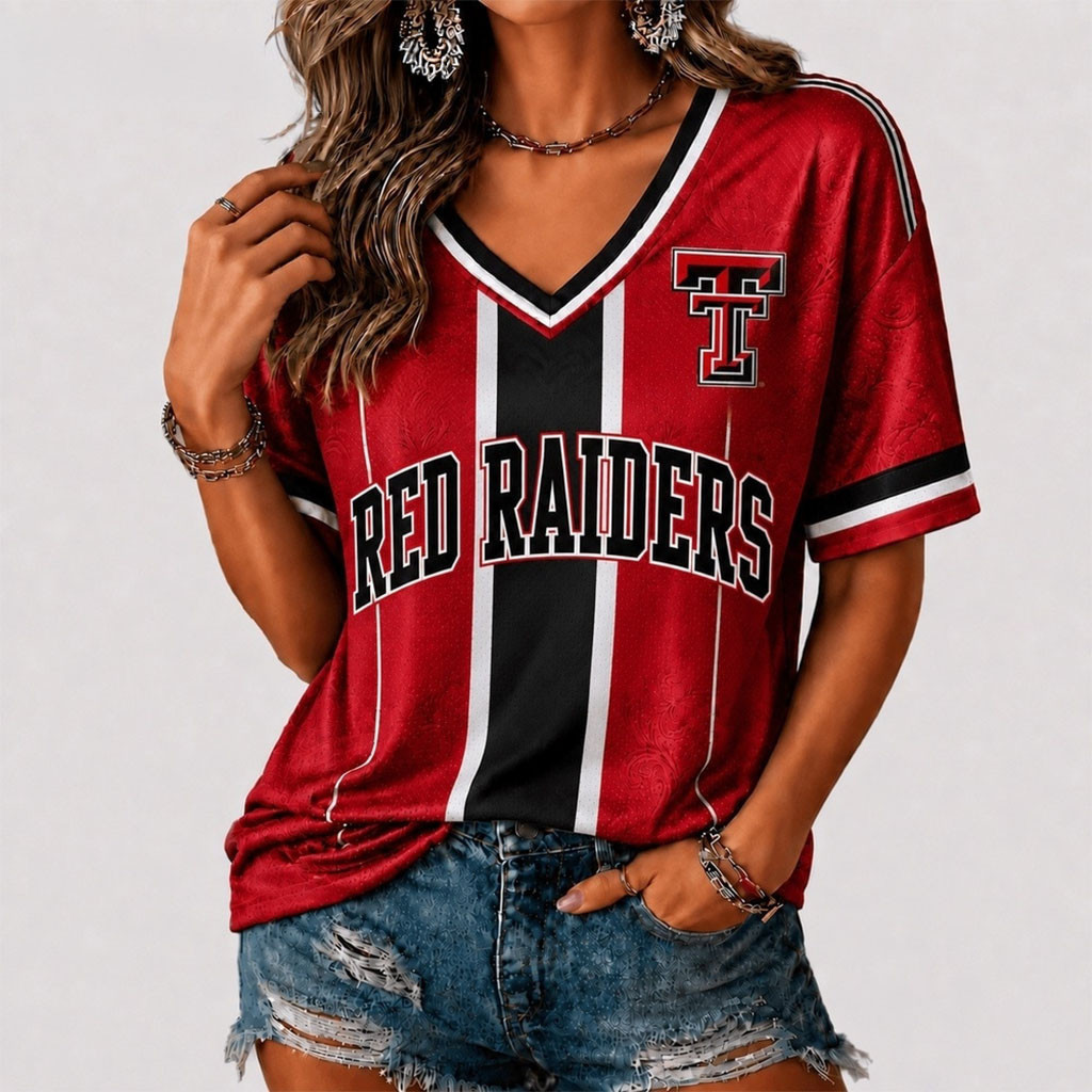 Texas Tech Red Raiders Rivalry Game Spirit V-Neck T-Shirt Red Raiders Merch Gifts For Fans