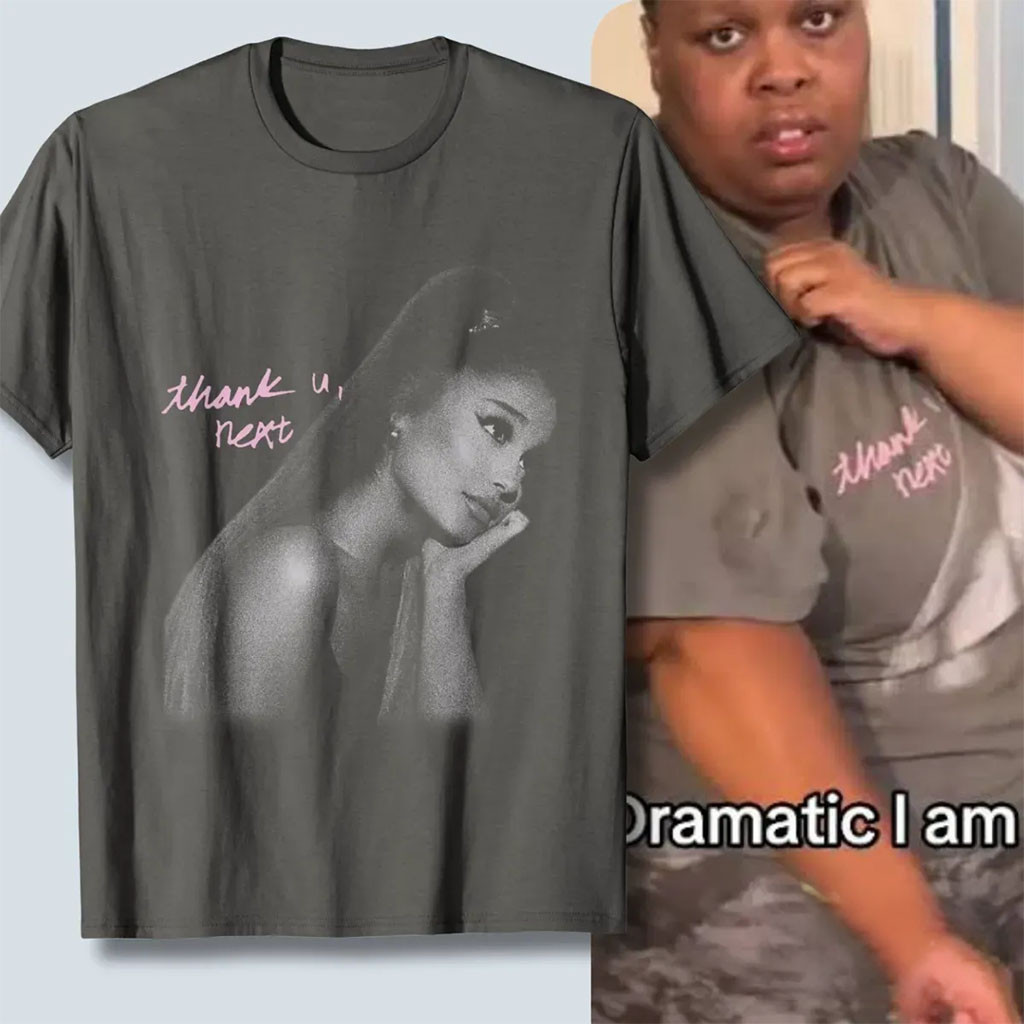Thank U Next Portrait Graphic T-Shirt From You Hit Me In My Ariana Grande Shirt Internet Meme Tee