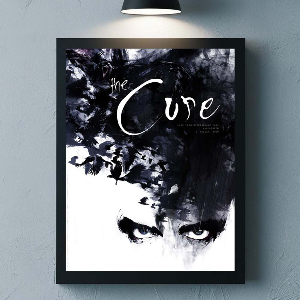 The Cure Manchester UK 2026 Event Poster The Cure Merch Best Gifts For Music Lovers