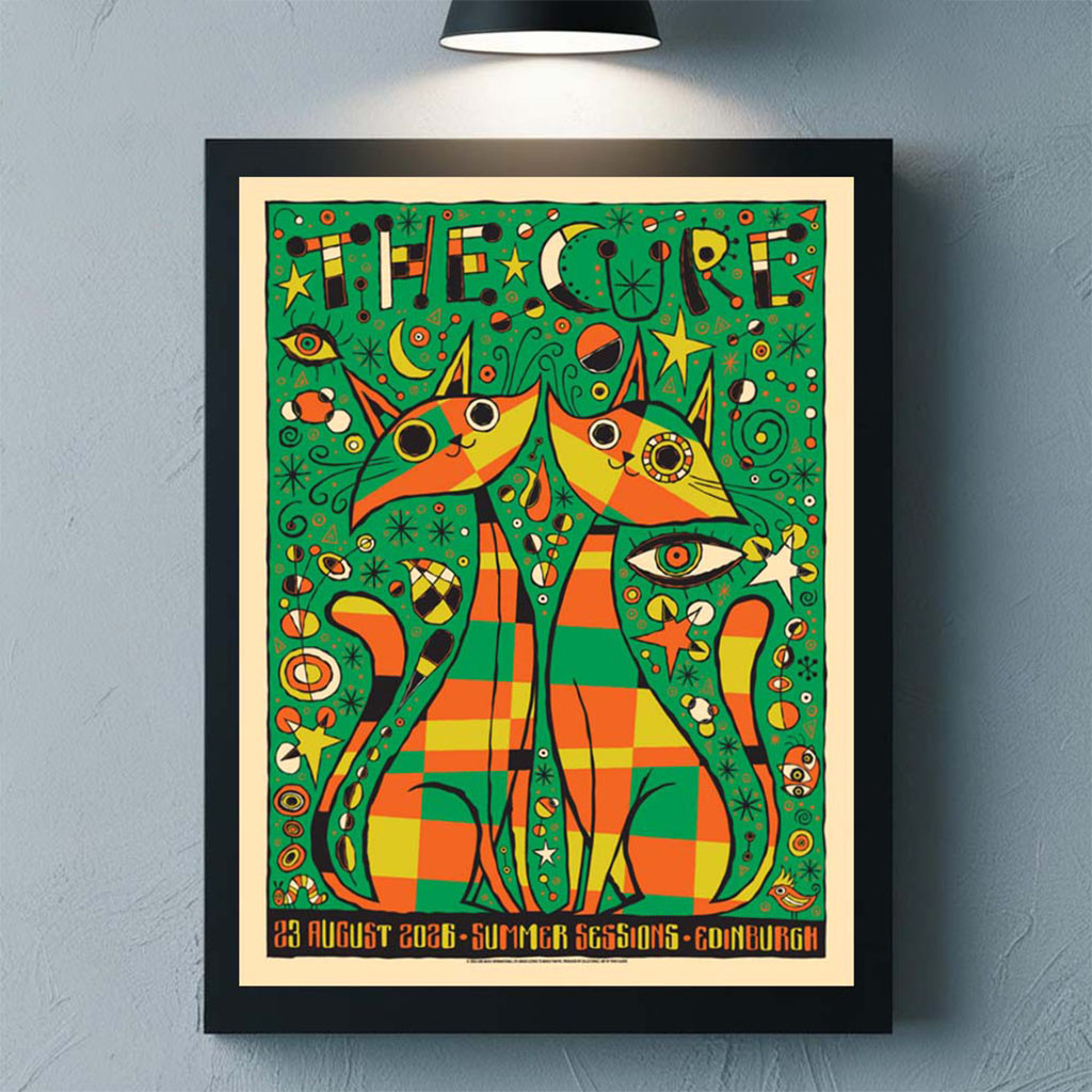 The Cure Merch Edinburgh UK 2026 Event Poster Summer Sessions On 23 August 2026 Poster