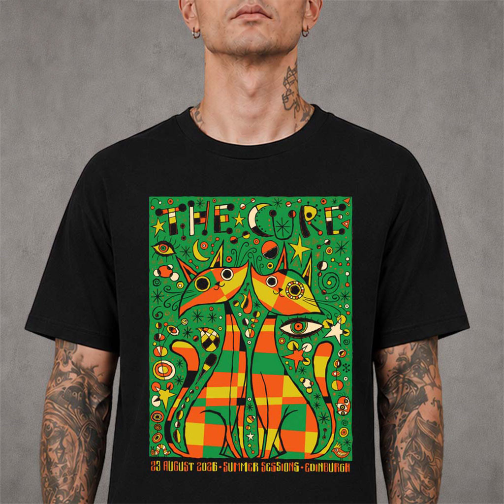 The Cure Merch Edinburgh UK 2026 Event T-Shirt Best Gifts For Rock Band Fans The Cure Merch Edinburgh UK 2026 Event T-Shirt Best Gifts For Rock Band Fans