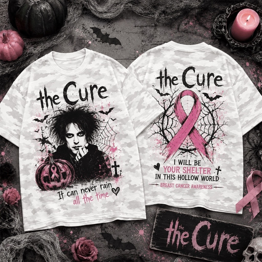 The Cure X Breast Cancer Awareness T-Shirt The Cure Merch Gift For Rock Music Fans