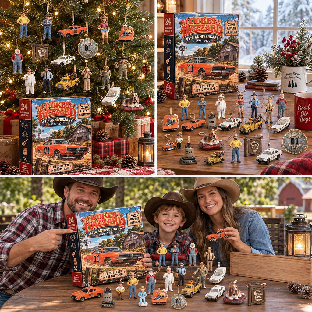 The Dukes of Hazzard 47th Anniversary Advent Calendar 24 Days Christmas Mystery Ornaments Classic TV Fan Gift The Dukes of Hazzard 47th Anniversary Advent Calendar 24 Days Christmas Mystery Ornaments Classic TV Fan Gift