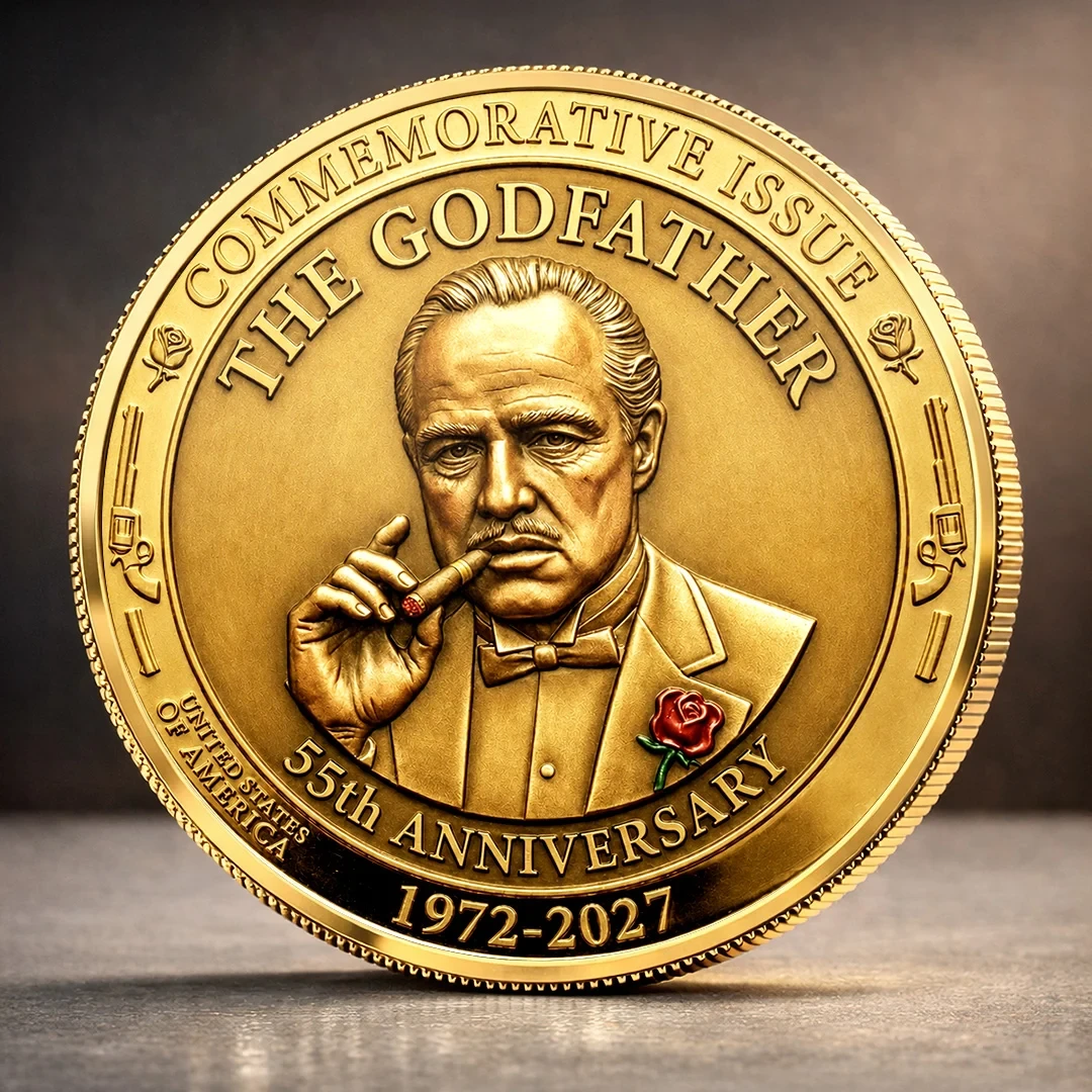 The Godfather Merch 55th Anniversary 1972 2027 Commemorative Coin Best Gifts For Movie Fan The Godfather Merch 55th Anniversary 1972 2027 Commemorative Coin Best Gifts For Movie Fan