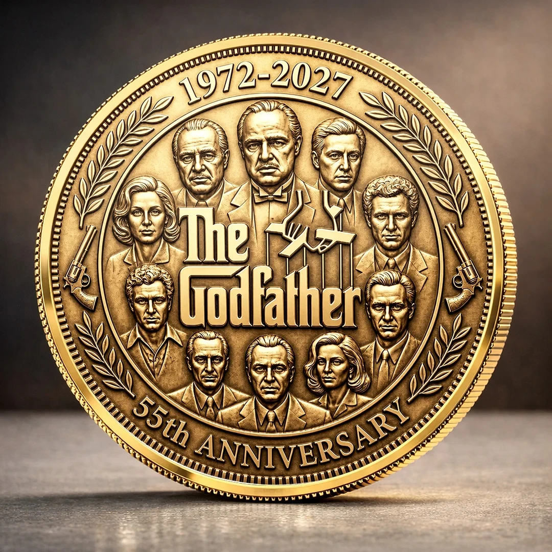 The Godfather Merch 55th Anniversary Coin 1972-2027 Collectible Gifts For Movie Fans