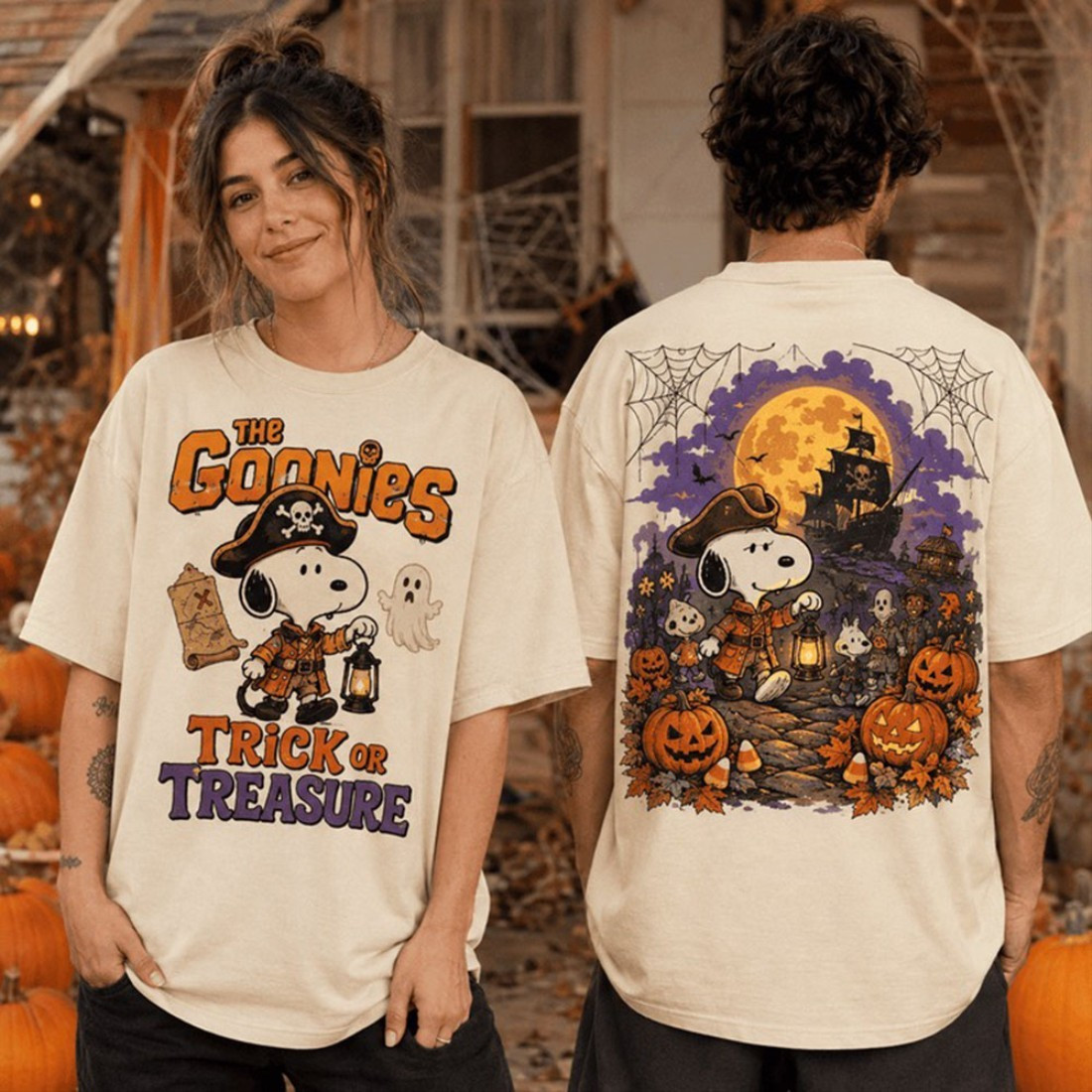 The Goonies Never Say Boo Snoopy T-Shirt Trick Or Treasure Shirt Halloween Gift Ideas The Goonies Never Say Boo Snoopy T-Shirt Trick Or Treasure Shirt Halloween Gift Ideas