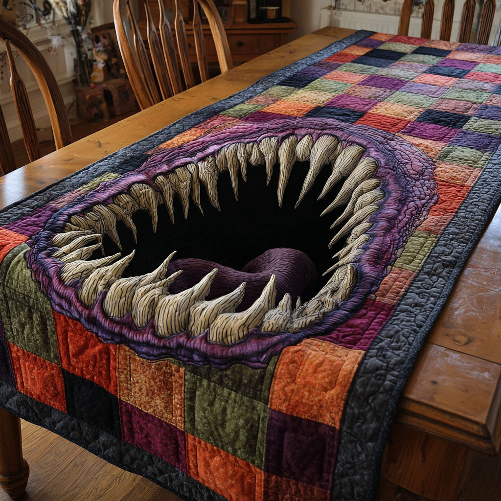 The Haunted Chasm Quilted Table Runner Fall Decor Table Runner Good Gifts For Halloween