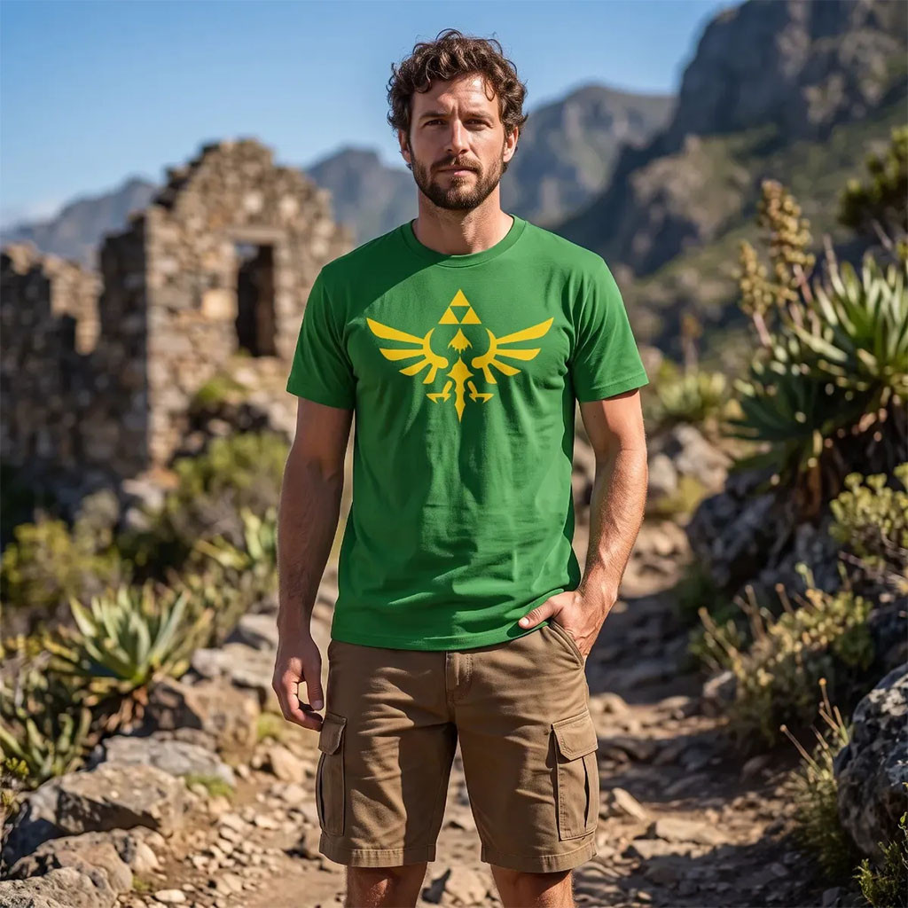 The Legend Of Zelda Cosplay Costume Triforce Crest Green T-Shirt The Legend Of Zelda Merch The Legend Of Zelda Cosplay Costume Triforce Crest Green T-Shirt The Legend Of Zelda Merch