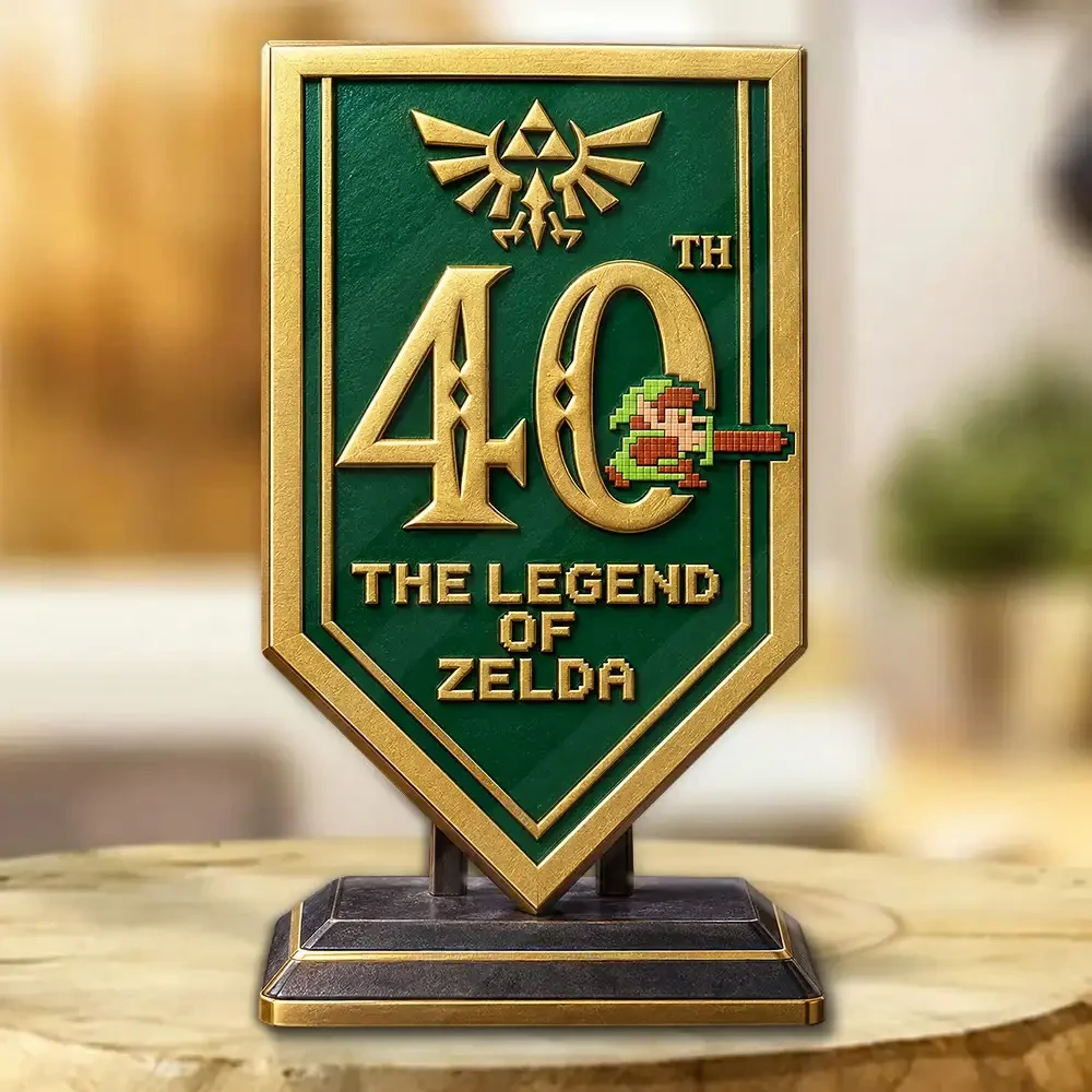 The Legend of Zelda Merch 40th Anniversary Acrylic Plaque Classic Video Game Anniversary Gift The Legend of Zelda Merch 40th Anniversary Acrylic Plaque Classic Video Game Anniversary Gift