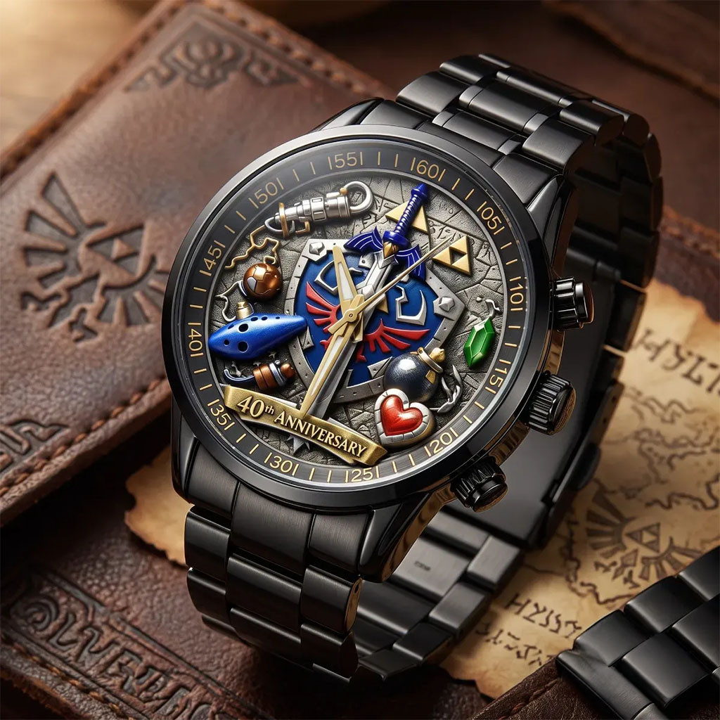 The Legend Of Zelda Merch 40Th Anniversary Black Watch 2026 Best Gifts For Gamers