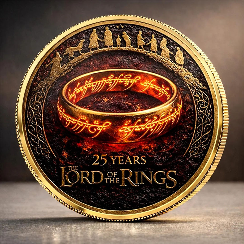 The Lord of The Rings 25th Anniversary Commemorative Coin LOTR Merch Best Gift For Brothers